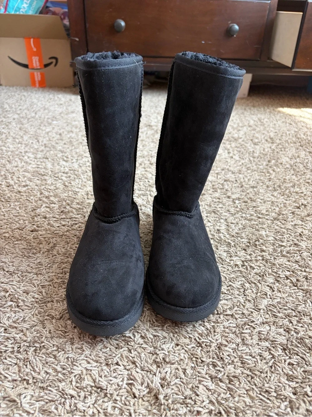 kids black boots